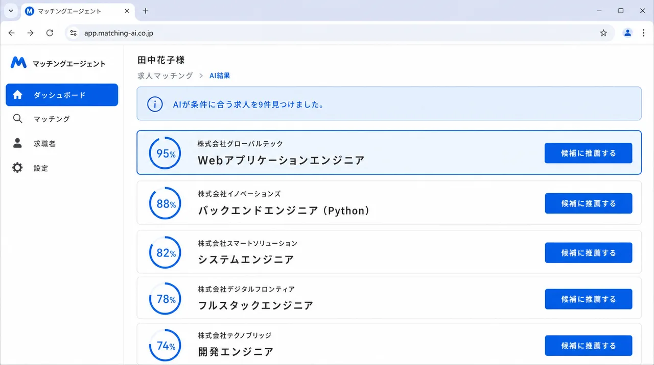 観光分析エージェント の画面UIイメージ