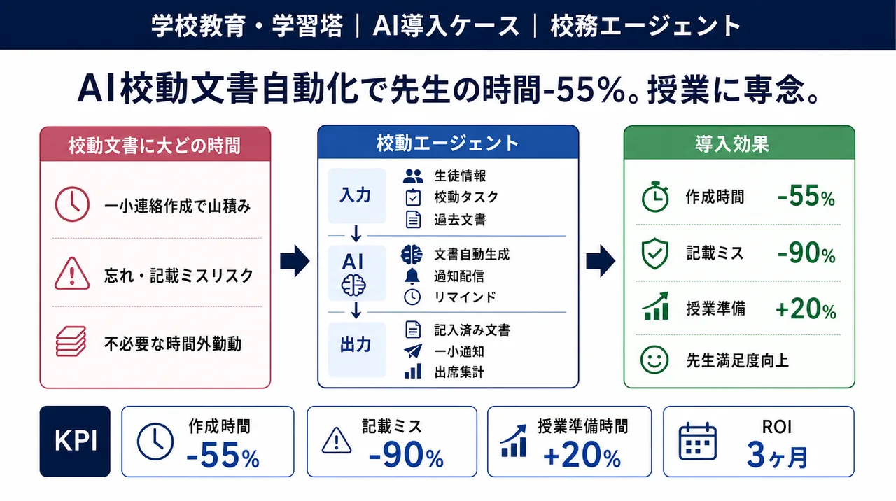 校務エージェント の仕組みインフォグラフィック